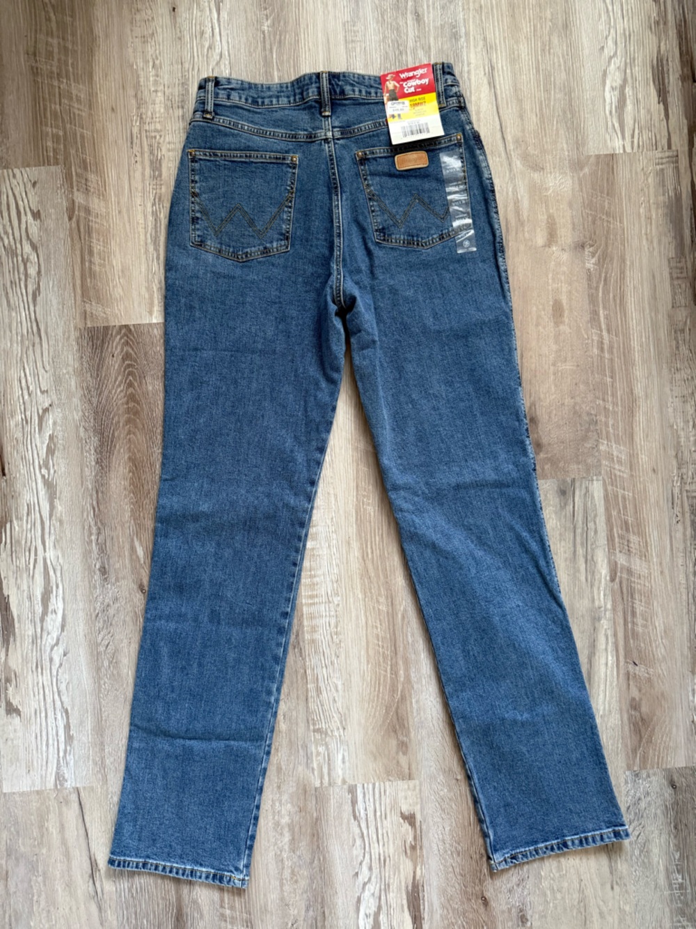 Wrangler Blue High-Rise Straight Jeans - Picture 2 of 4